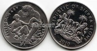 монета Сьерра-Леоне 1 доллар 2010 год шимпанзе