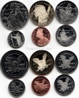 США индейская резервация Меса Гранде набор из 6-ти монет 2013 год