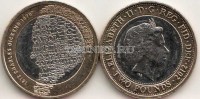 монета Великобритания 2 фунта 2012 год Чарльз Диккенс