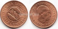 монета Cьерра-Леоне 1/2 цента 1964 год