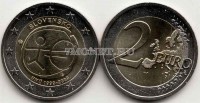 монета Словакия 2 евро 2009 год 10 лет ЕВРО