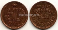 монета Дания 50 эре 1989 год Маргрете II