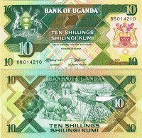 бона Уганда 10 шиллингов 1987 год