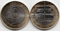 монета Словения 3 ЕВРО 2010 год Любляна