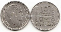 монета Франция 10 франков 1948 год