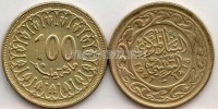 монета Тунис 100 миллим 1997 год