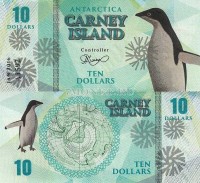 бона Остров Карней 10 долларов 2016 год