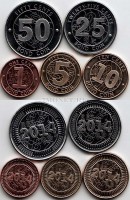 Зимбабве набор из 5-ти монет 2014 год