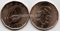 монета Канада 1 доллар 2009 год 100-летие основания Хоккейного клуба «Монреаль Канадиенс»