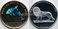 монета Конго 10 франков 2003 год Дельфин
