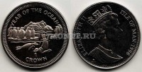 монета Остров Мэн 1 крона 1998 год Пингвины и тюлени