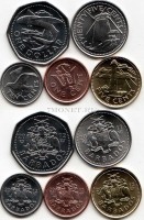 Барбадос набор из 5-ти монет 2011-2012 год