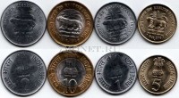 Индия набор из 4-х монет 2010 год тигры