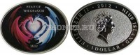 монета Ниуэ 1 доллар 2012 год Два Дракона