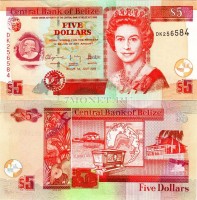бона Белиз 5 долларов 2009 год