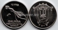 монета Остров Кергелен 10 франков 2011 год  Колоссальный кальмар или мезонихотевтис