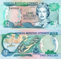 бона 2 доллара Бермудские острова 2007 год