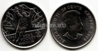 монета Канада 25 центов 2009 год XXI Зимние Олимпийские Игры 2010 года в Ванкувере мужской хоккей