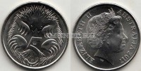 монета Австралия 5 центов 2017 год Ехидна