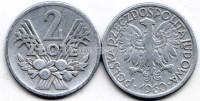 монета Польша 2 злотых 1958-1973 годы