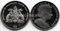 монета Остров Вознесения 2 фунта 2013 год Герб