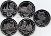Виргинские острова набор из 4-х монет 1 доллар 2013 год 400 лет дому Романовых