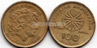 монета Греция 100 драхм 1992 год Царь Македонии Александр