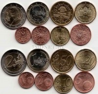 ЕВРО набор из 8-ми монет Австрия
