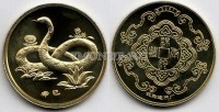 Китай монетовидный жетон 2001 год серия "Лунный календарь" год змеи