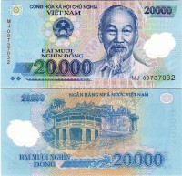 бона Вьетнам 20000 донг 2006 - 2014 год пластик