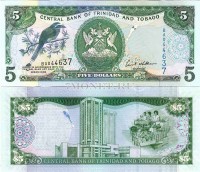 бона Тринидад и Тобаго 5 долларов 2006 год