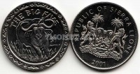 монета Cьерра-Леоне 1 доллар 2001 год буйвол