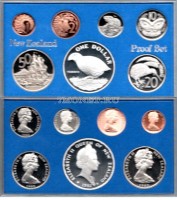 Новая Зеландия набор из 7-ми монет 1982 год  PROOF в банковской упаковке