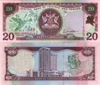 бона Тринидад и Тобаго 20 долларов 2002 год
