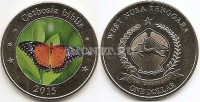 монета Западные Малые Зондские острова 1 доллар 2015 год Бабочка Cethosia Biblis