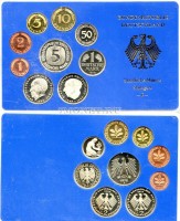 Германия годовой набор из 10-ти монет 1976J год PROOF