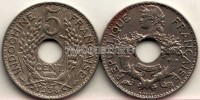 монета Французский Индокитай 5 центов 1938 год