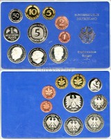Германия годовой набор из 10-ти монет 1986F год PROOF