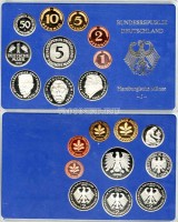 Германия годовой набор из 10-ти монет 1990J год PROOF