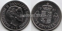 монета Дания 5 крон 1985 год Маргрете II