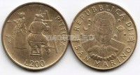 монета Сан Марино 200 лир 1997 год 2000 лет христианству - Живопись
