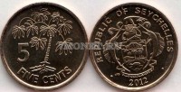 монета Сейшелы 5 центов 2012 год Кассава