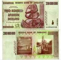 бона Зимбабве 200 миллионов долларов 2008 год