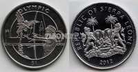 монета Cьерра-Леоне 1 доллар 2012 год олимпиада - стрельба из лука