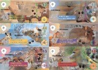 Тихий океан набор из 6-ти банкнот 2019 год Млекопитающие
