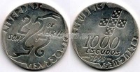 монета Португалия 1000 эскудо 1999 год 25 лет революции 25 апреля
