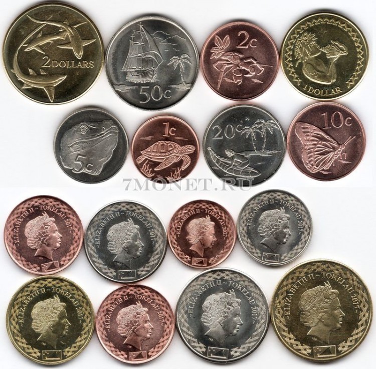 Токелау набор из 8-ми монет 2017 год