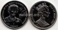 монета Остров Мэн 1 крона 1995 год 95-летие королевы-матери