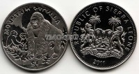 монета Сьерра-Леоне 1 доллар 2011 год Горная Горилла