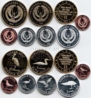 республика Удмуртия набор из 8-ми монетовидных жетонов 2013 года серии "Красная книга Удмуртии" птицы
